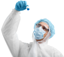 Doctor hand holds a Coronavirus vaccine jointly developed, immunization and treatment of Coronavirus