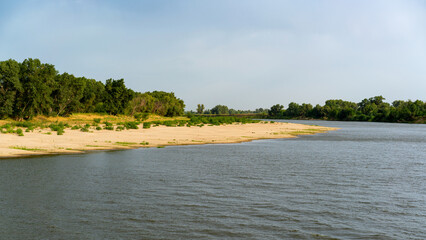 The Great Russian Volga River and its banks.