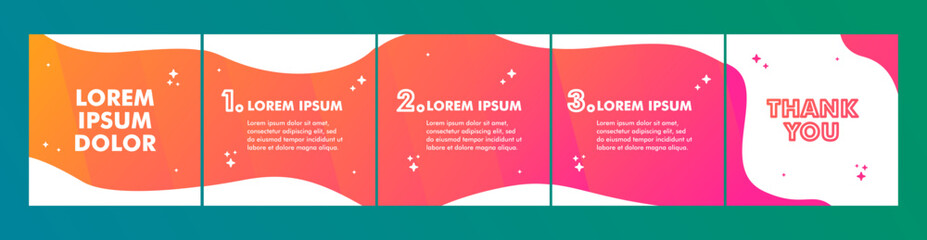 carousel or microblog layout template design for social media post © Rozin