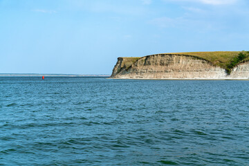 The Great Russian Volga River and its banks.