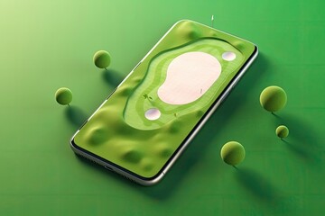 Cellphone Golfing App Concept Generative AI