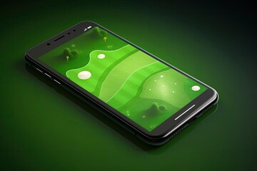 Cellphone Golfing Game Concept Generative AI