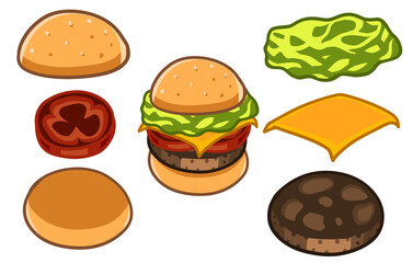 illustration of hamberger