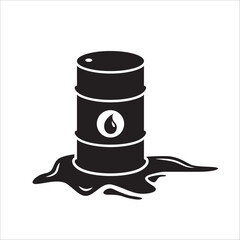 Oil barrel vector icon. Crude oil flat sign design. Oil can symbol pictogram. UX UI icon