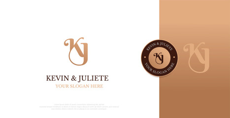Initial KJ Logo Design Vector 
