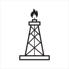 Pump jack icon. Oil rocking chair vector icon. Oil pump flat sign design. Petroleum rocking chair symbol pictogram. UX UI icon