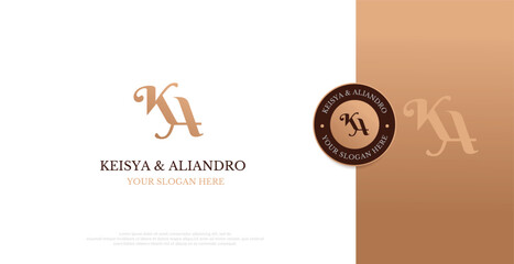 Initial KA Logo Design Vector 