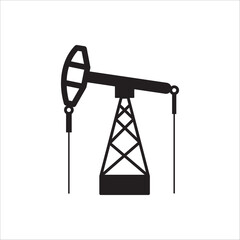 Pump jack icon. Oil rocking chair vector icon. Oil pump flat sign design. Petroleum rocking chair symbol pictogram. UX UI icon