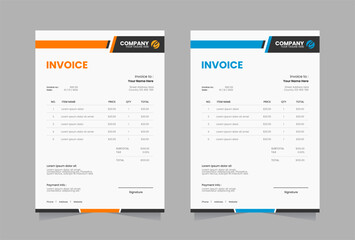 Obraz premium Modern invoice vector template