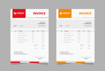 Modern invoice vector template