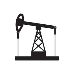 Pump jack icon. Oil rocking chair vector icon. Oil pump flat sign design. Petroleum rocking chair symbol pictogram. UX UI icon