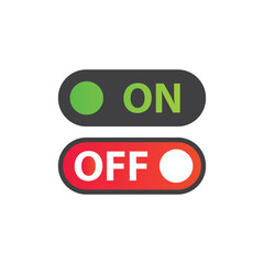 On off vector icon. Switch button sign. On/Off switch symbol pictogram UX UI icon