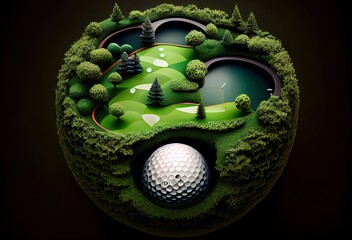 Golf Concept Backdrop Generative AI