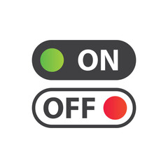 On off vector icon. Switch button sign. On/Off switch symbol pictogram UX UI icon