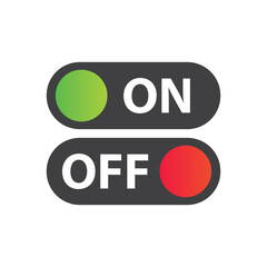 On off vector icon. Switch button sign. On/Off switch symbol pictogram UX UI icon