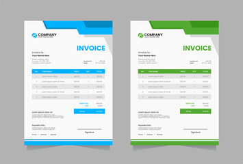 Modern invoice vector template