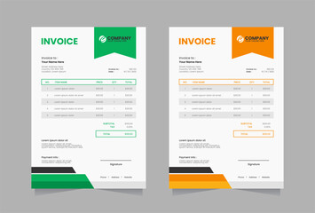Modern invoice vector template