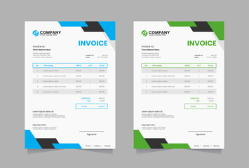 Obraz premium Modern invoice vector template
