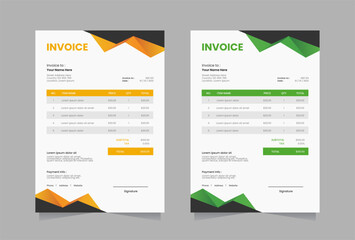 Modern invoice vector template