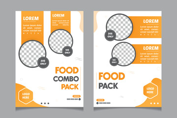 Food Flyer Template design, restaurant food flyer, fast food template vector illustration.
