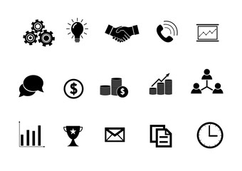 Fototapeta premium Business building icons vector design