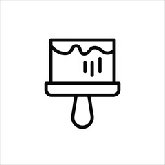 Paint brush icon. Paint brush flat sign design. Brush vector symbol pictogram. UX UI icon
