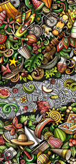 Summer cartoon doodle banner