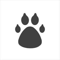 Paw vector icon. Animal paw icon. Dog and cat paw sign. Paw print symbol. Pet concept pictogram. UX UI icon © Elchin