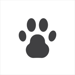 Paw vector icon. Animal paw icon. Dog and cat paw sign. Paw print symbol. Pet concept pictogram. UX UI icon © Elchin