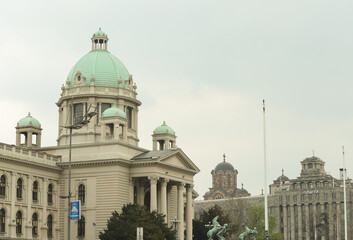 Fototapeta na wymiar House of parliament in Belgrade 
