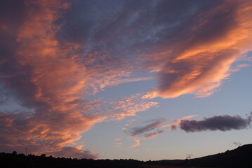 tramonto con nuvole