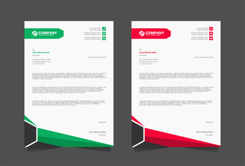 Obraz premium Modern Letterhead vector template