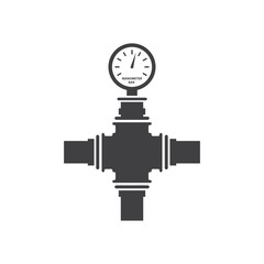 Gas pipeline vector icon. Tube flat sign design. Piping icon. Pipeline symbol pictogram. UX UI icon