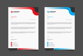 Obraz premium Modern Letterhead vector template