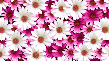 Obraz na płótnie Canvas close up of bunch pink and white flowers. generative ai.