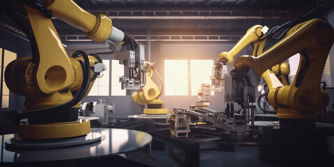 Person using a laptop in front of a big IT bus, symbolizing the integration of artificial intelligence into the industry. generative ai