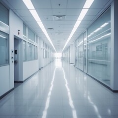 corridor in the hospital. generative ai