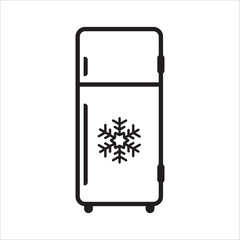 Refrigerator vector icon. Frig flat sign design. Freezer symbol pictogram. Frig icon. Refrigerator sign. UX UI icon