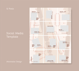 Set of social media banners template.