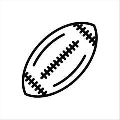 Rugby ball vector icon. Rugby ball flat sign design. Rygby ball symbol pictogram. UX UI icon