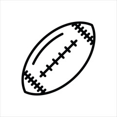 Rugby ball vector icon. Rugby ball flat sign design. Rygby ball symbol pictogram. UX UI icon