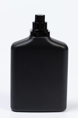 Open perfume black bottle