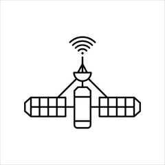 Satellite icon. Satellite flat sign design. Satellite symbol pictogram. UX UI icon