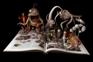 Book comes to life - monsters come out of the book