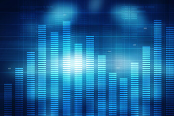 2d rendering Stock market online business concept. business Graph 
