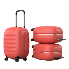3D suitcase. Travel bag. 3D illustration.