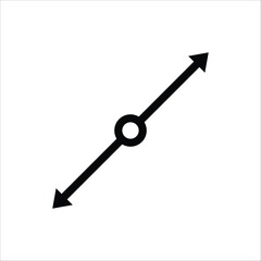 Resize vector icon. Scale flat sign design. Expand tool symbol. Maximize pictogram icon. UX UI icon