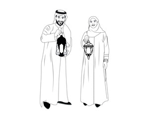 Saudi Couple art