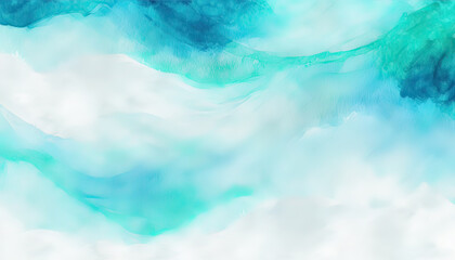 Abstract blue watercolor background. Generative AI.
