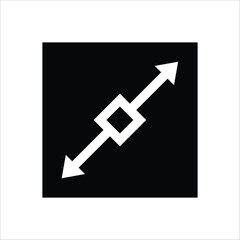 Resize vector icon. Scale flat sign design. Expand tool symbol. Maximize pictogram icon. UX UI icon